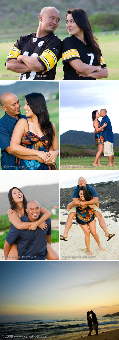 engagement session at sandy beach, hawaii